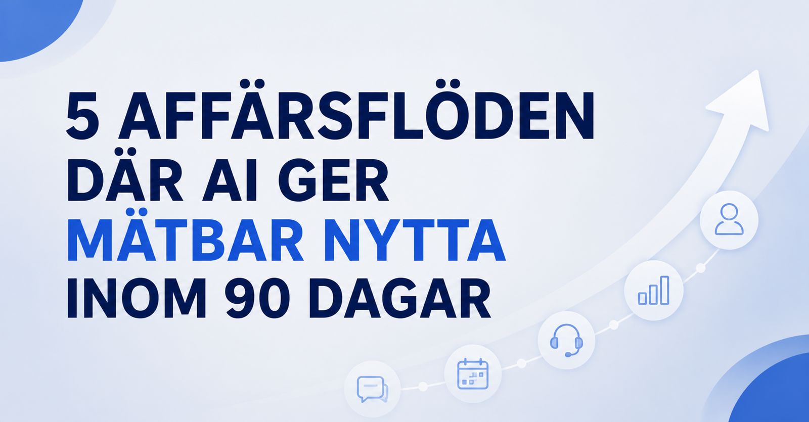 Fem affärsflöden där företag kan få mätbar nytta av artificiell intelligens inom 90 dagar